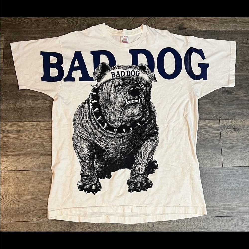 Vintage Bad Dog English Bulldog AOP Print Tee